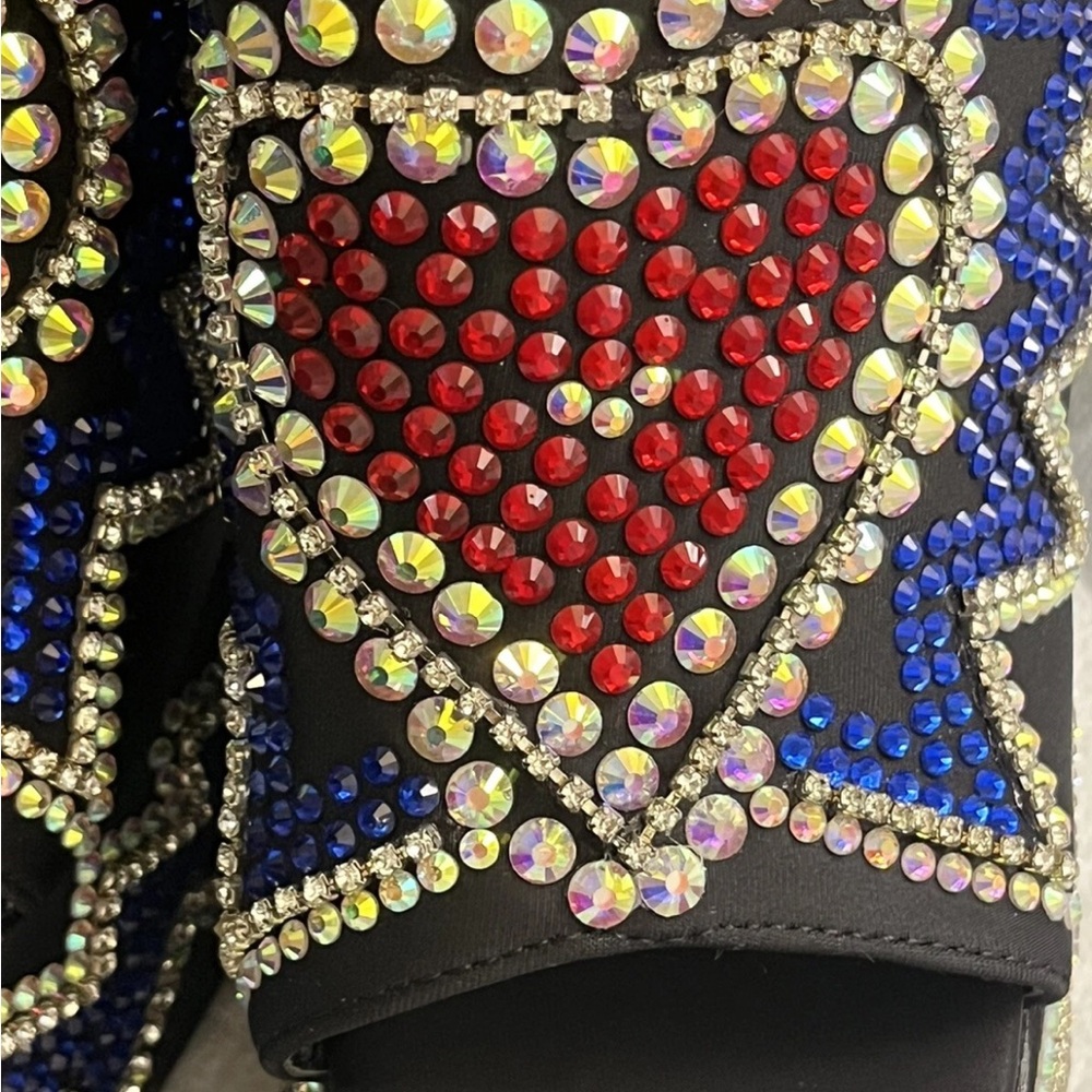 Azalea Wang Black and Multicolor Embellished Heels - Picture 8 of 10